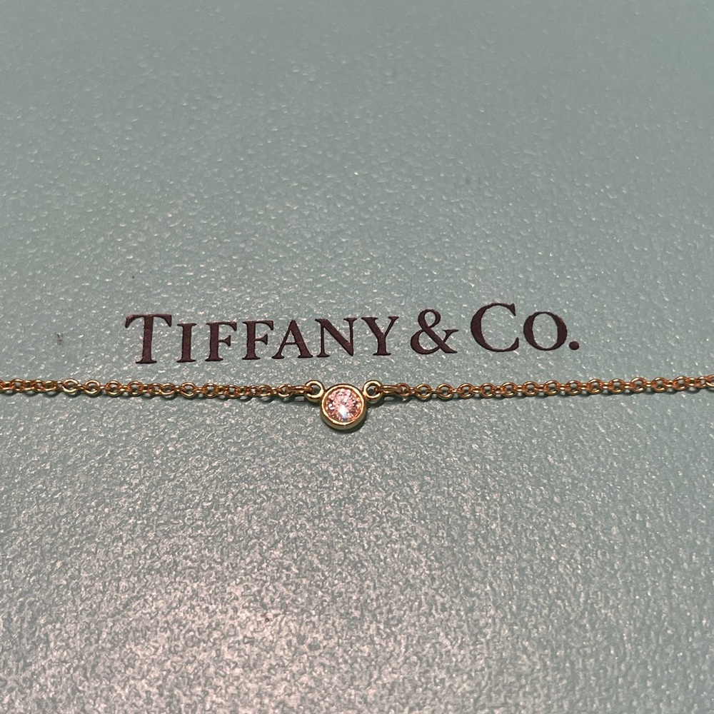 Tiffany & Co Diamond Necklace .12 round 18K gold